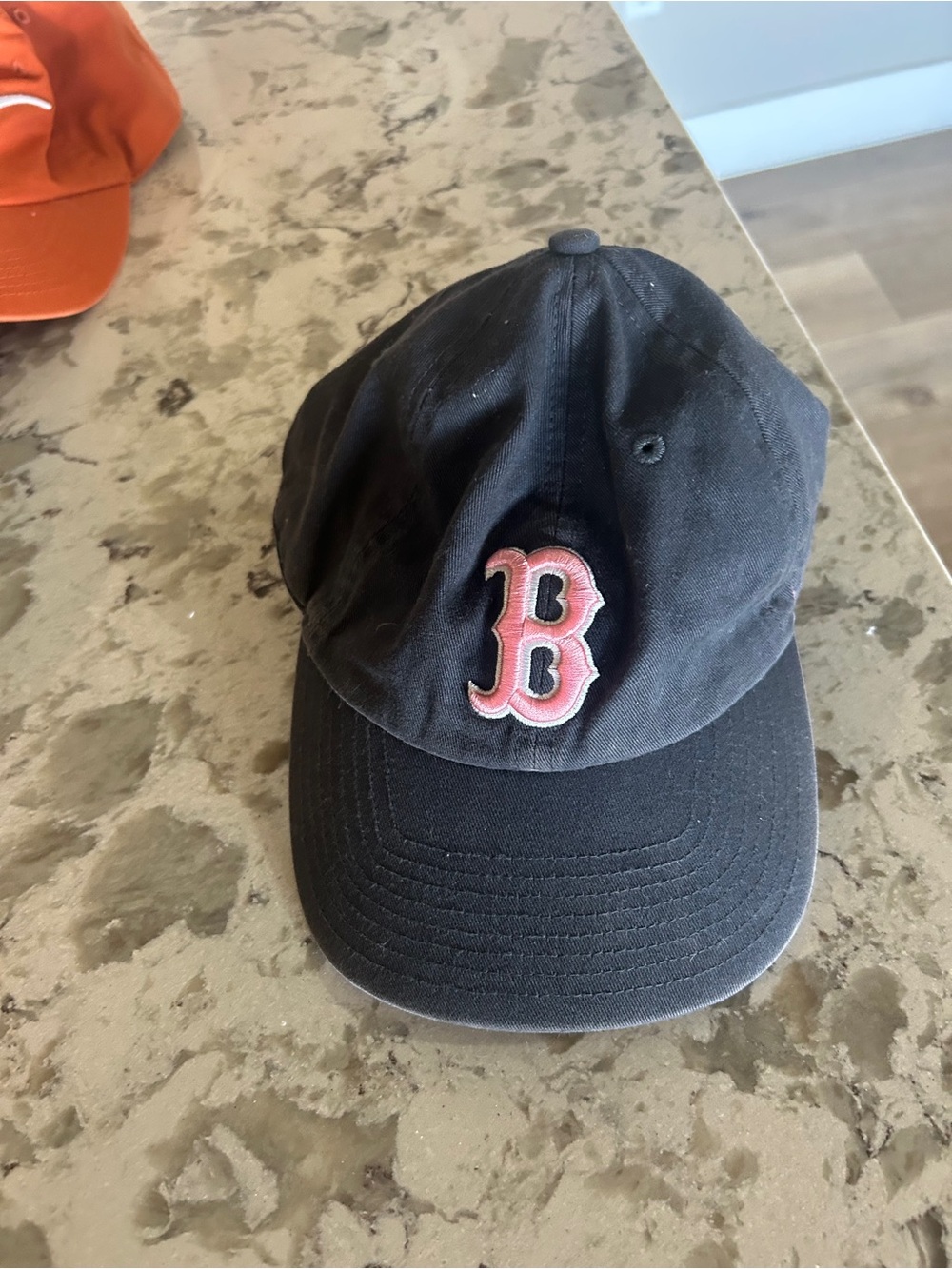 Black Hat with Pink 'B’ Boston Red Sox